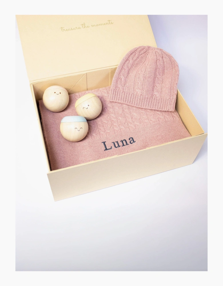 Cable Kint Cashmere and Sensory Balls in Rosewood Pink