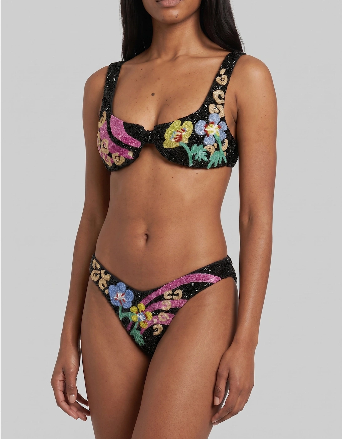 Colorful Flower Bikini Bottom, 8 of 7