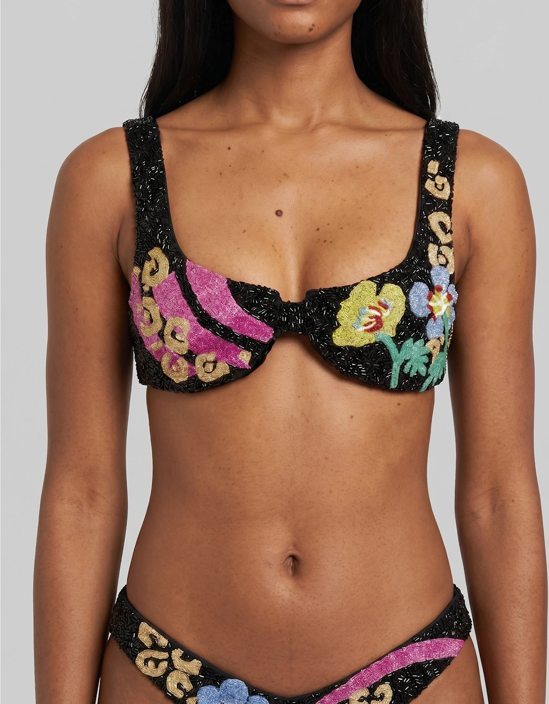 Colorful Flower Bikini Bottom
