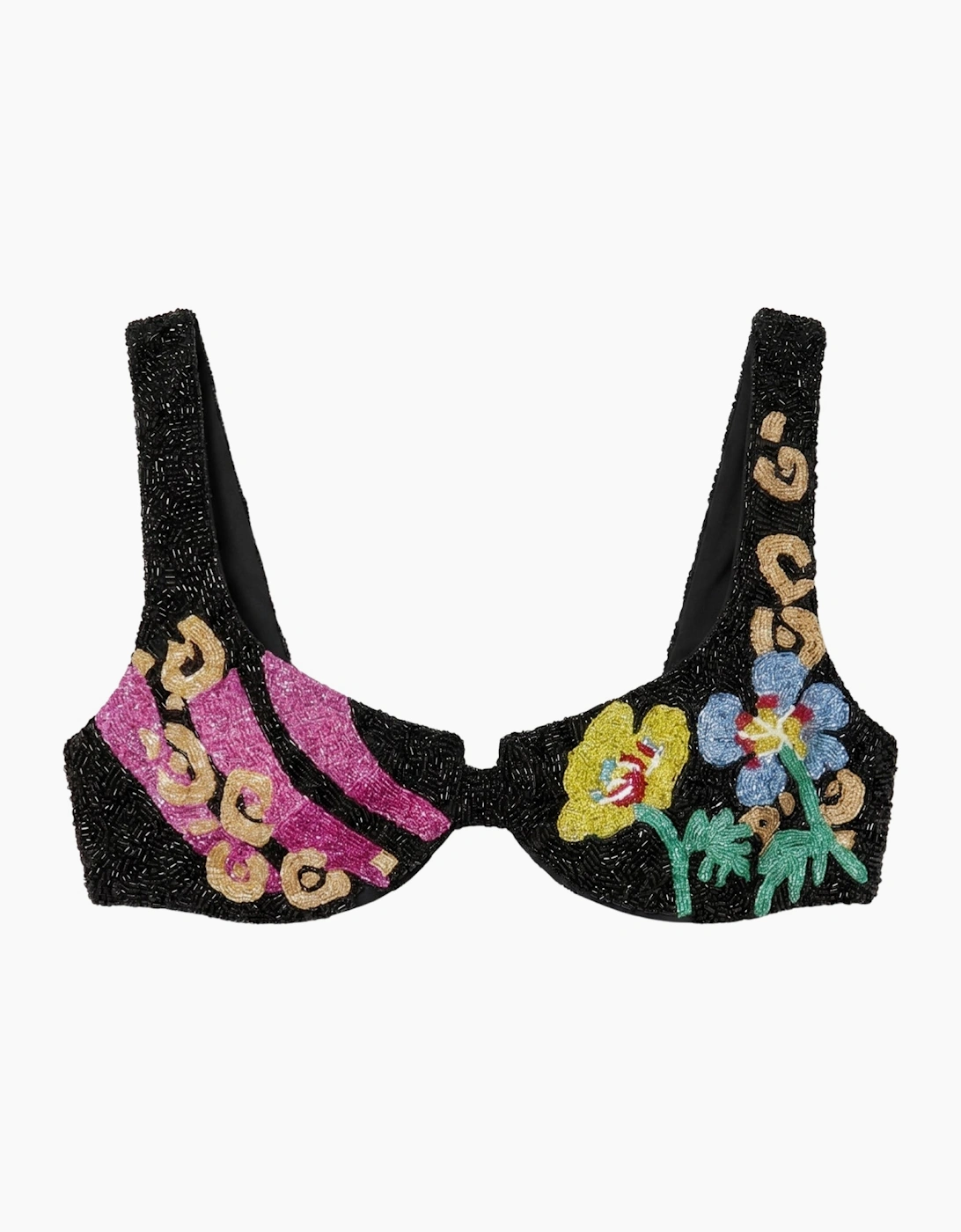 Colorful Flower Bikini Top