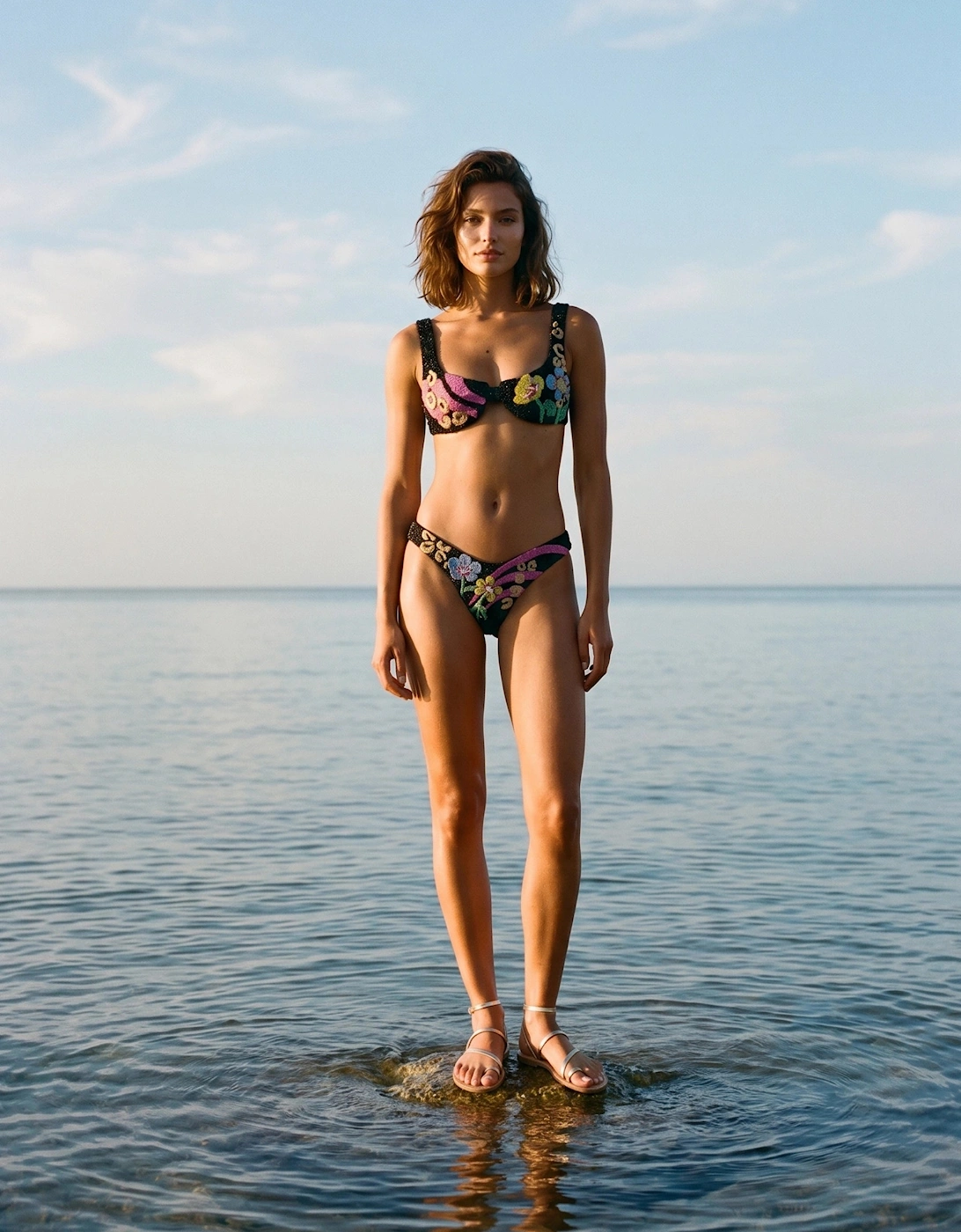 Colorful Flower Bikini Bottom