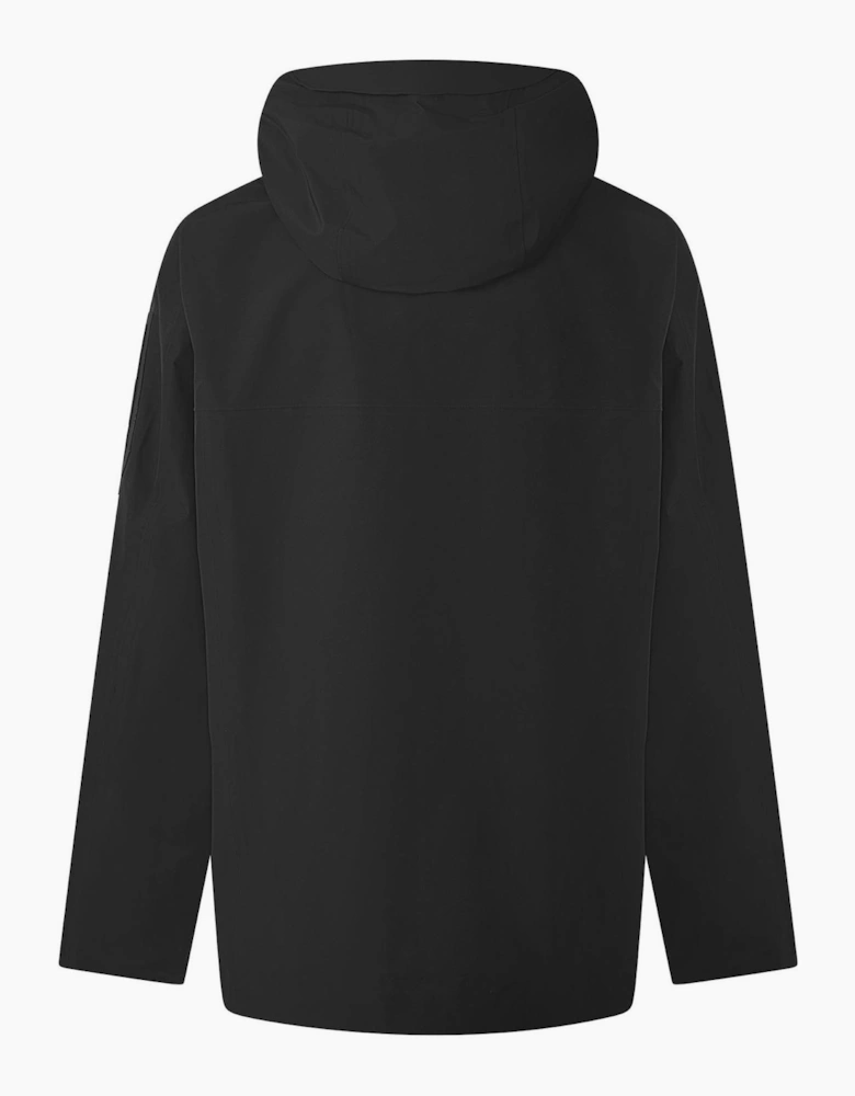 Hooded Rain Coat with Storm Flap and Fitted Cuff