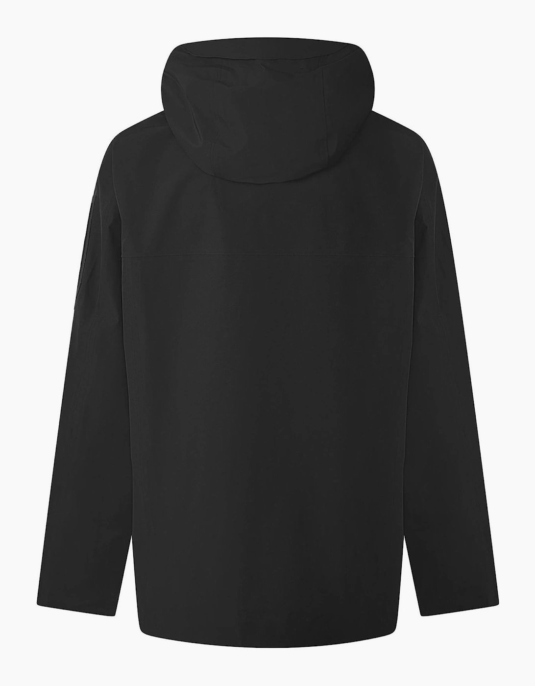 Hooded Rain Coat with Storm Flap and Fitted Cuff