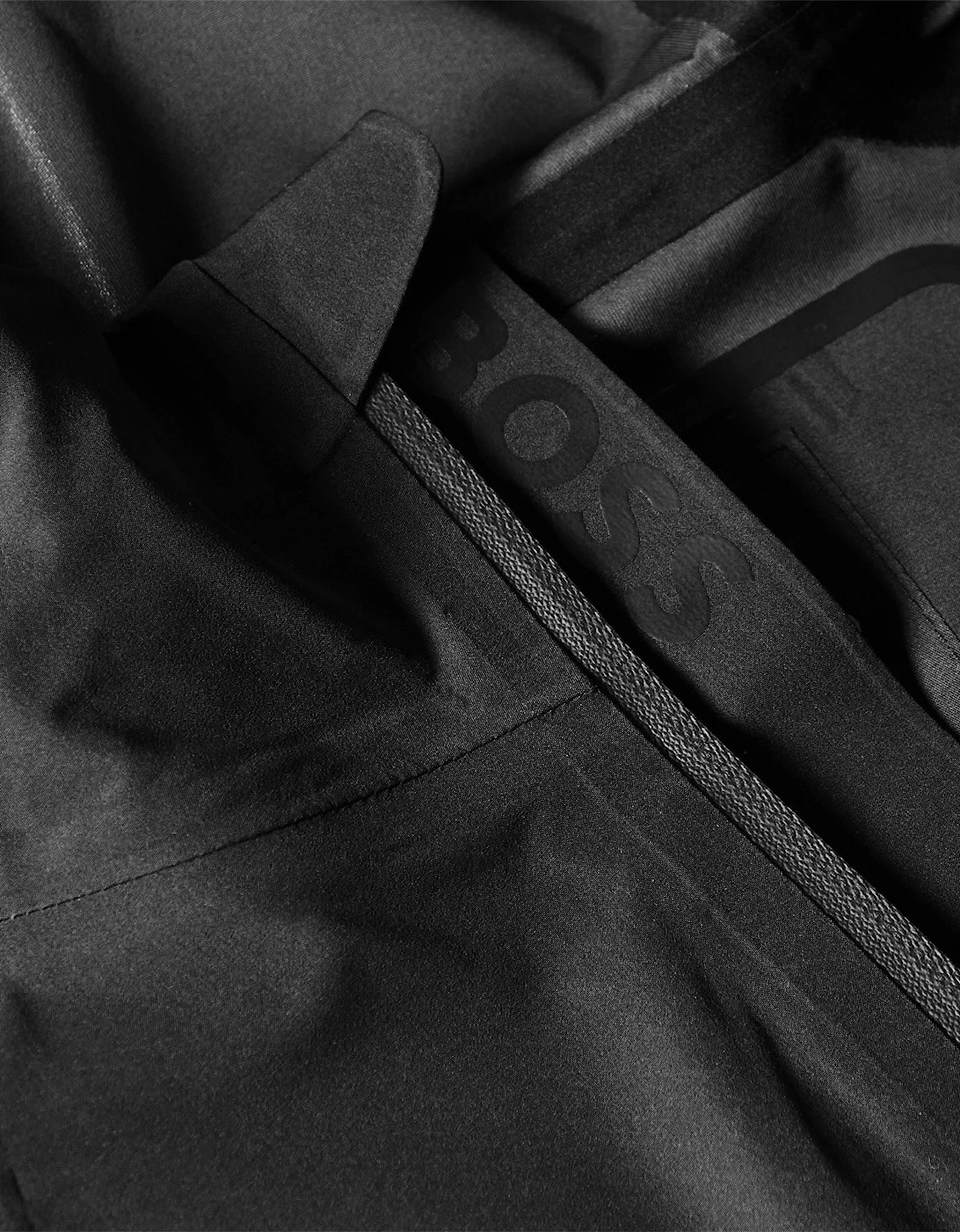 Hooded Rain Coat with Storm Flap and Fitted Cuff