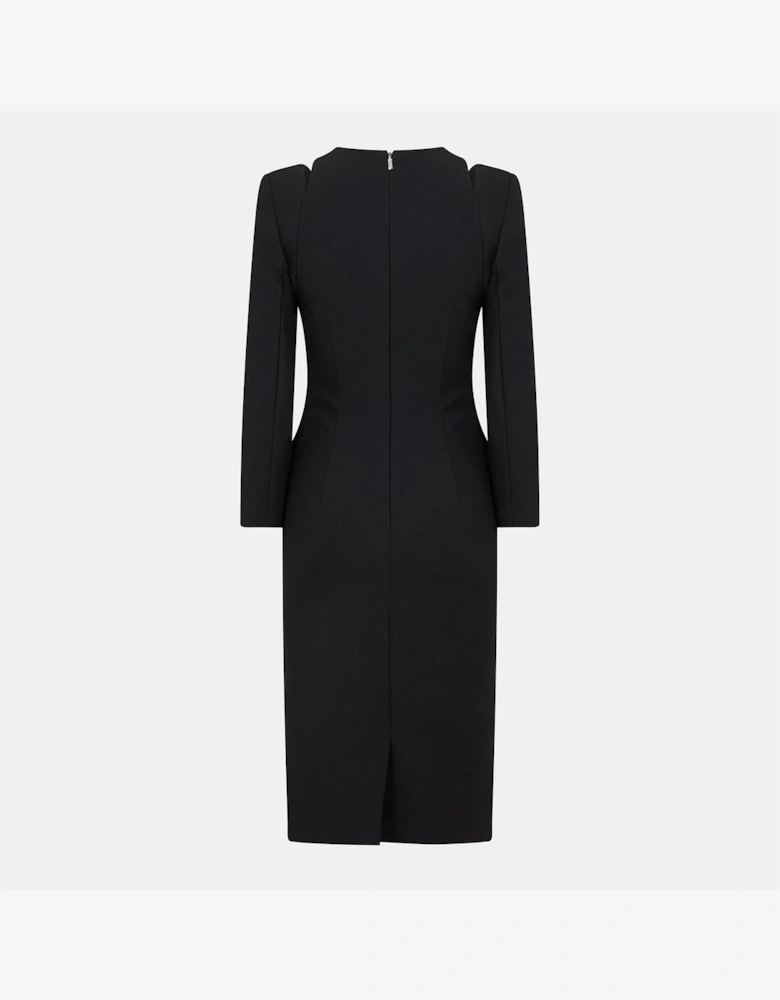 Dadeka Crew Neck Midi Bodycon Dress