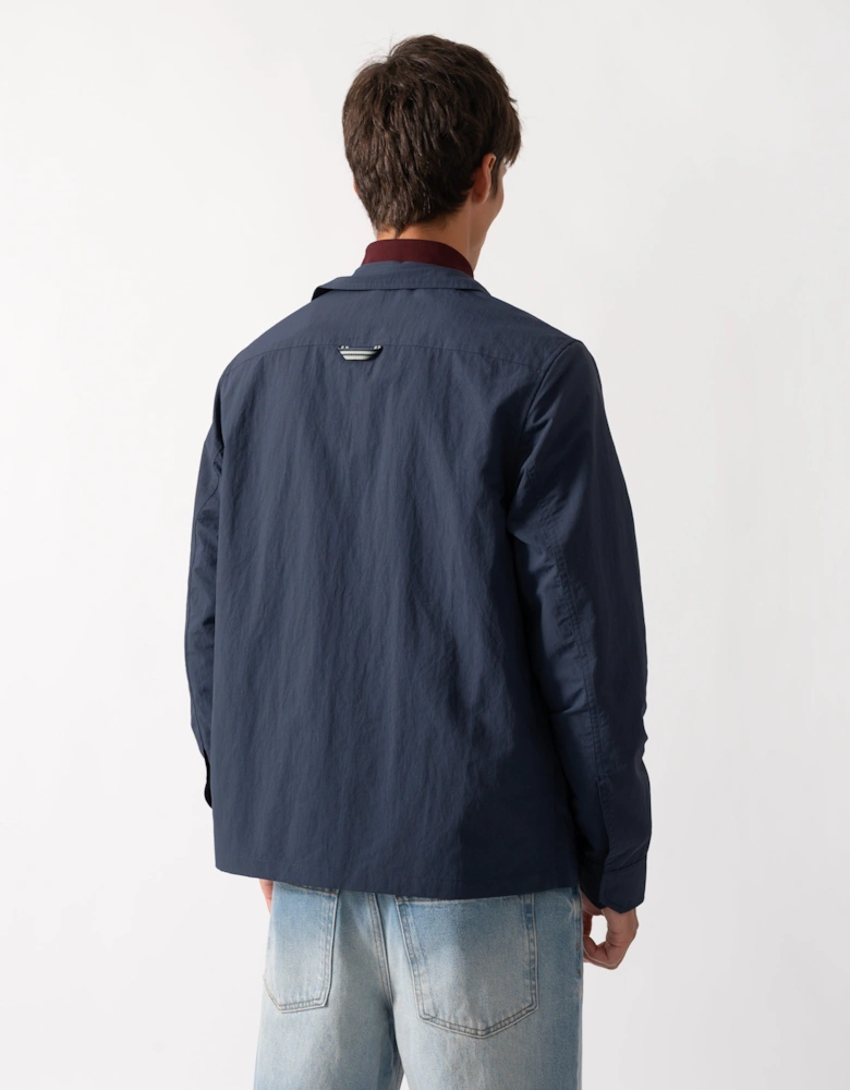 Fred Perry Mens Ripstop Pocket Overshirt - Dark Airforce 738