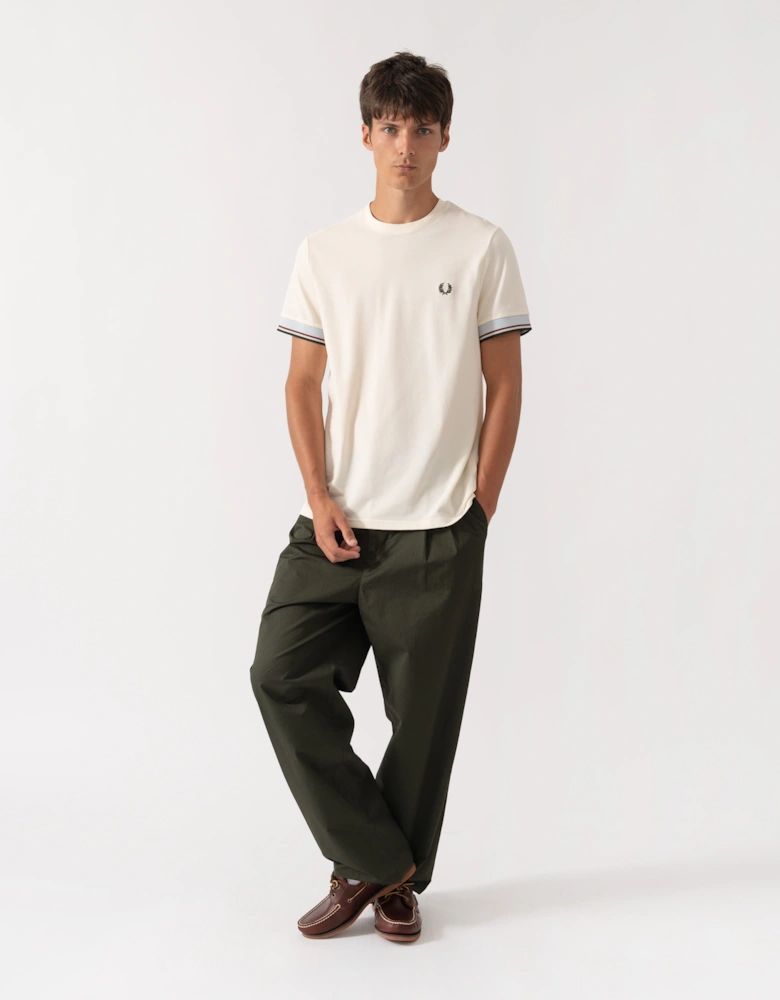 Fred Perry Mens Twin Tipped Cuff T-Shirt - Ecru S64