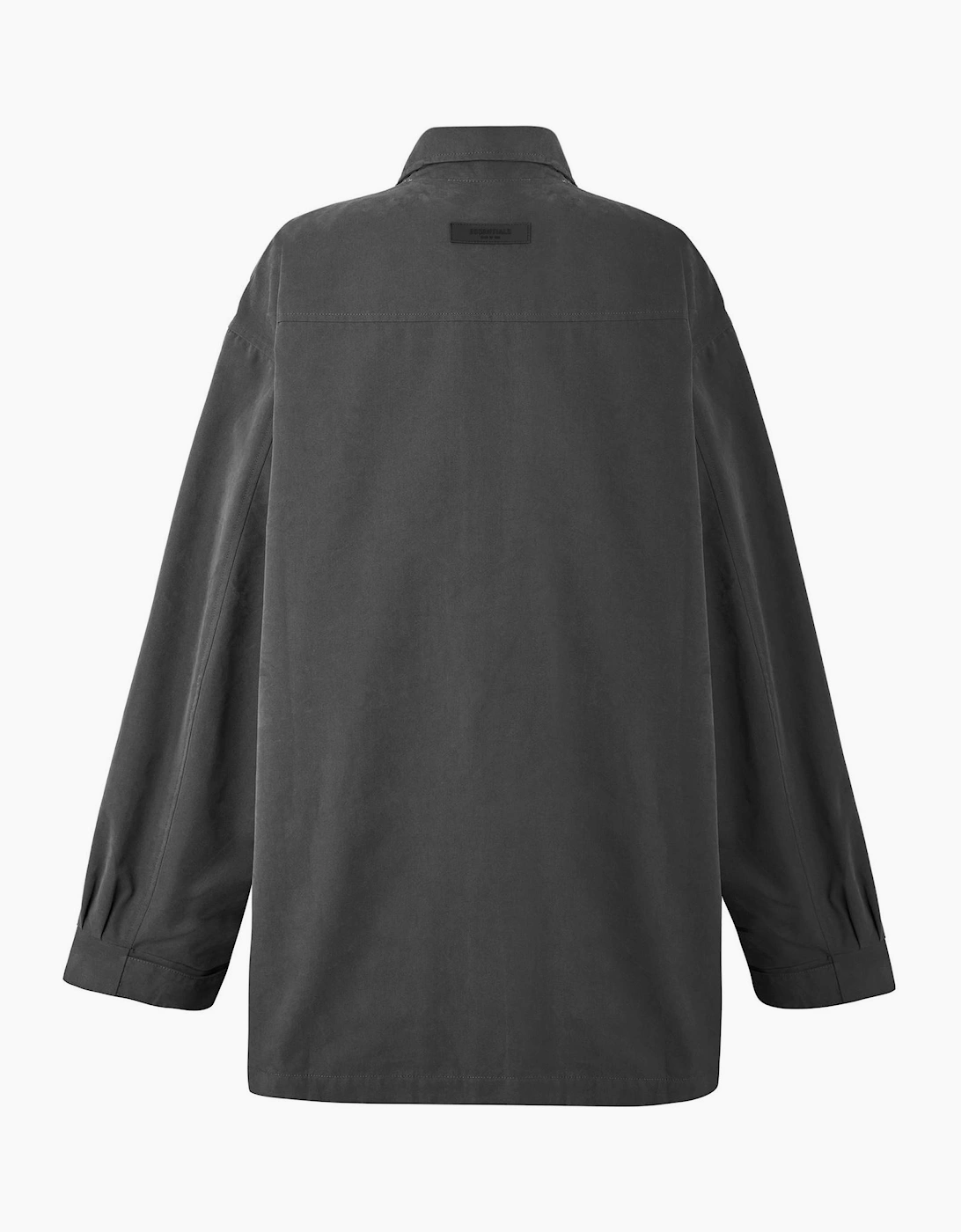 Solid Patterned Coach Jacket with Button Placket