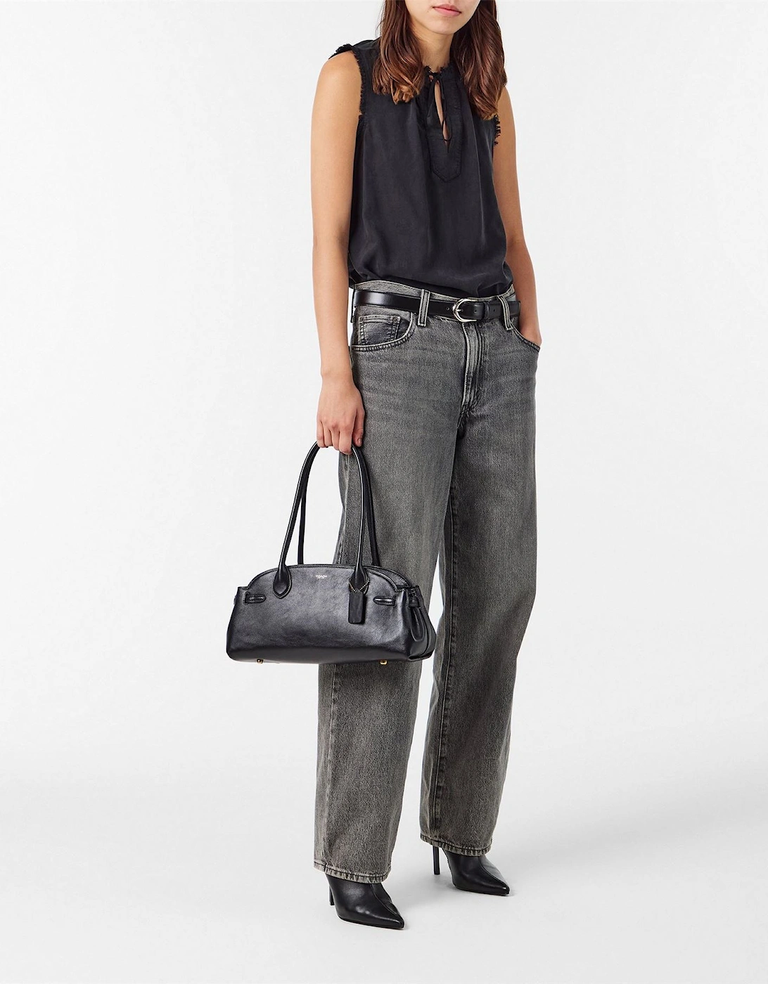 Sleeveless Frayed Top