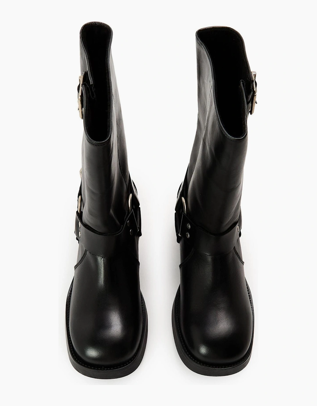 Blessing Motorcycle Boots with Block Heel