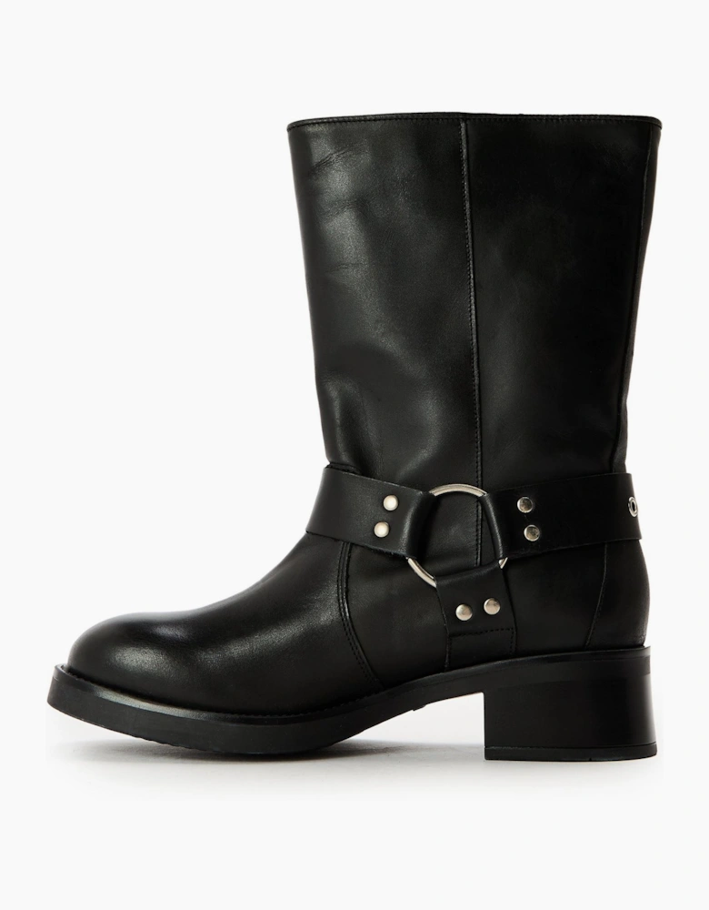 Blessing Motorcycle Boots with Block Heel