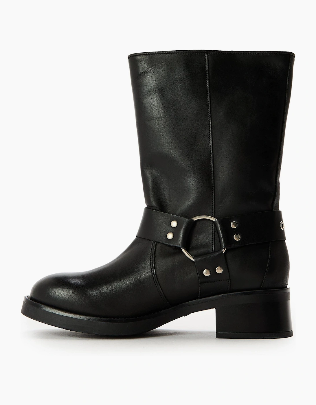 Blessing Motorcycle Boots with Block Heel
