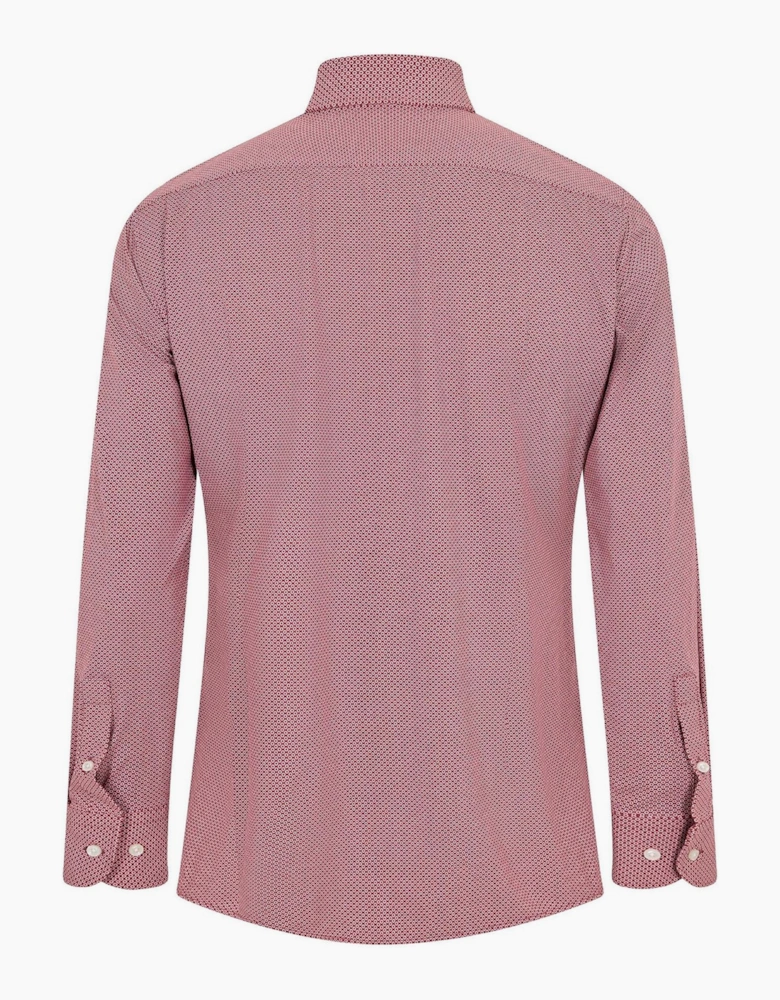 Spread Collar Slim Fit Long Sleeve Oxford Shirt