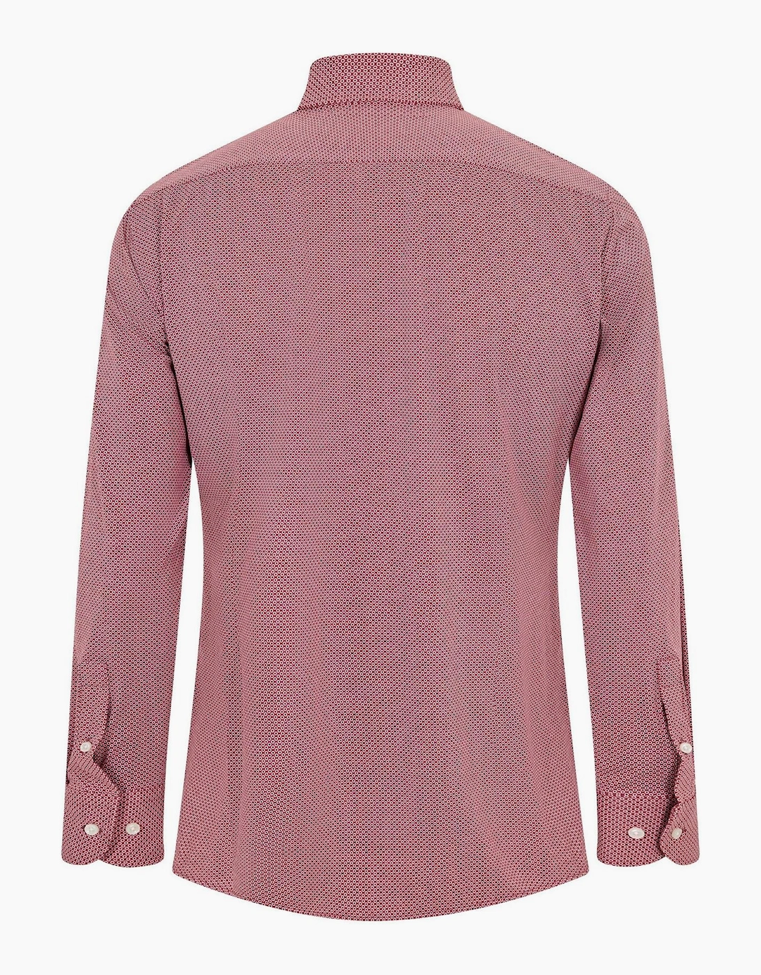 Spread Collar Slim Fit Long Sleeve Oxford Shirt