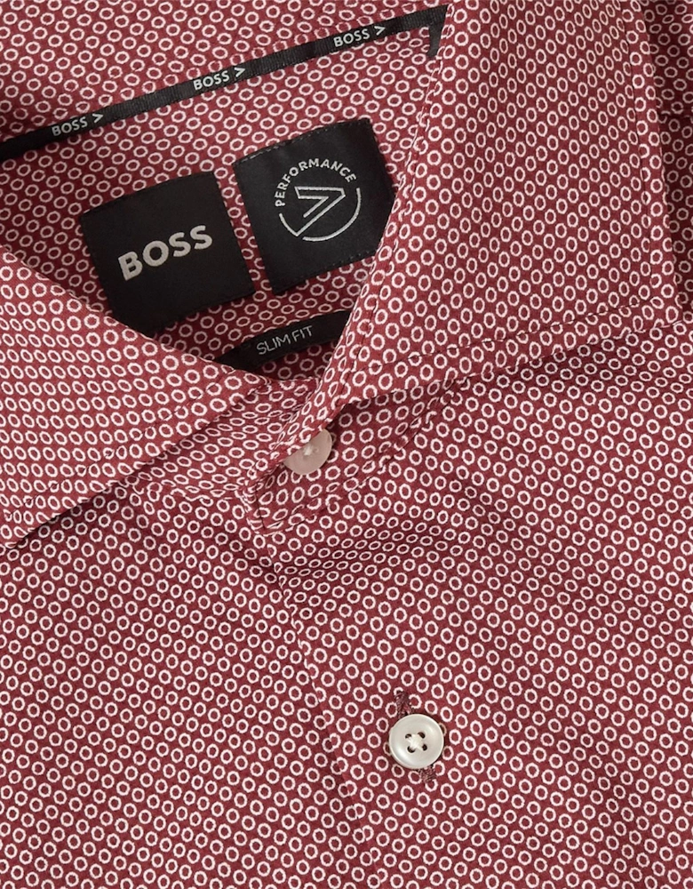 Spread Collar Slim Fit Long Sleeve Oxford Shirt