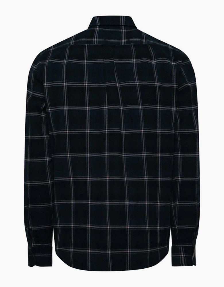 Collared Neck Button Down Long Sleeve Shirt