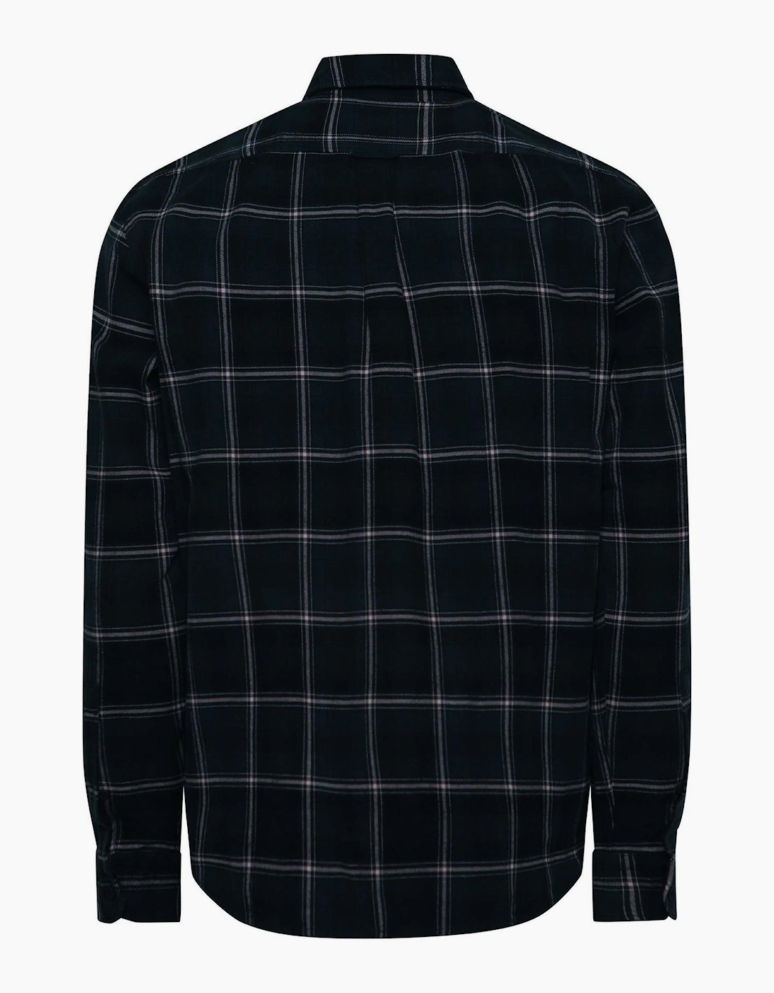 Collared Neck Button Down Long Sleeve Shirt