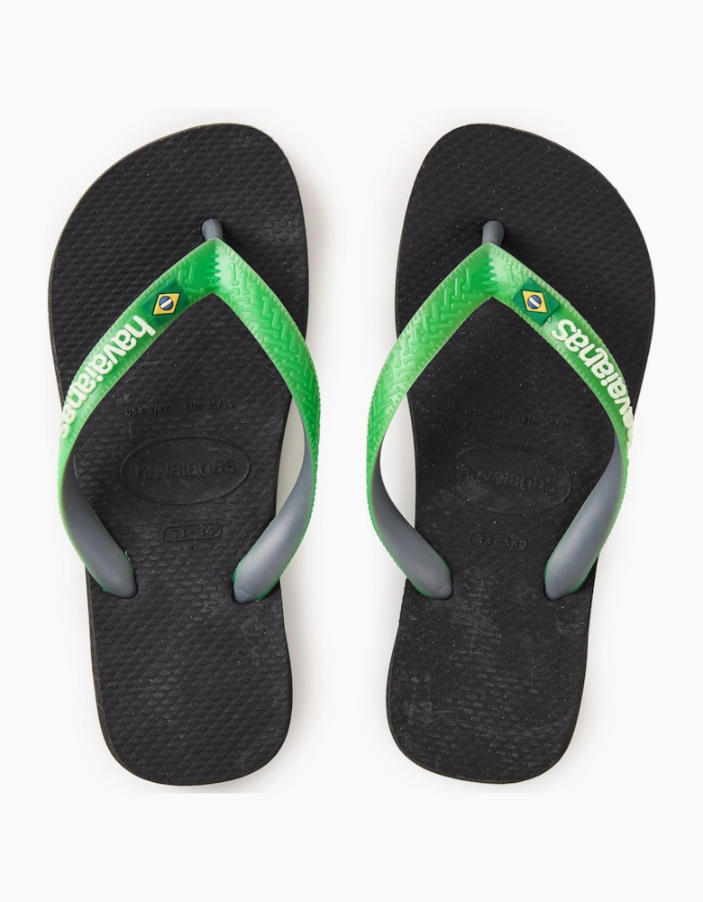 Hav. Brasil Mix Leaf Green Marine B Flip Flops Womens