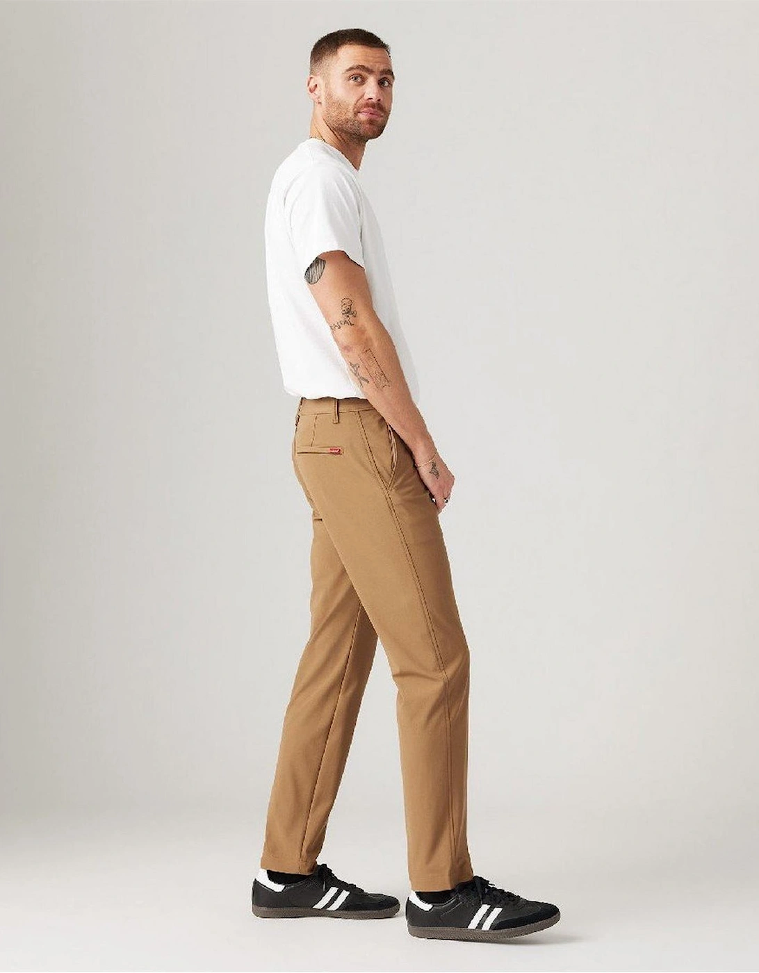 Solid Patterned Straight Chinos