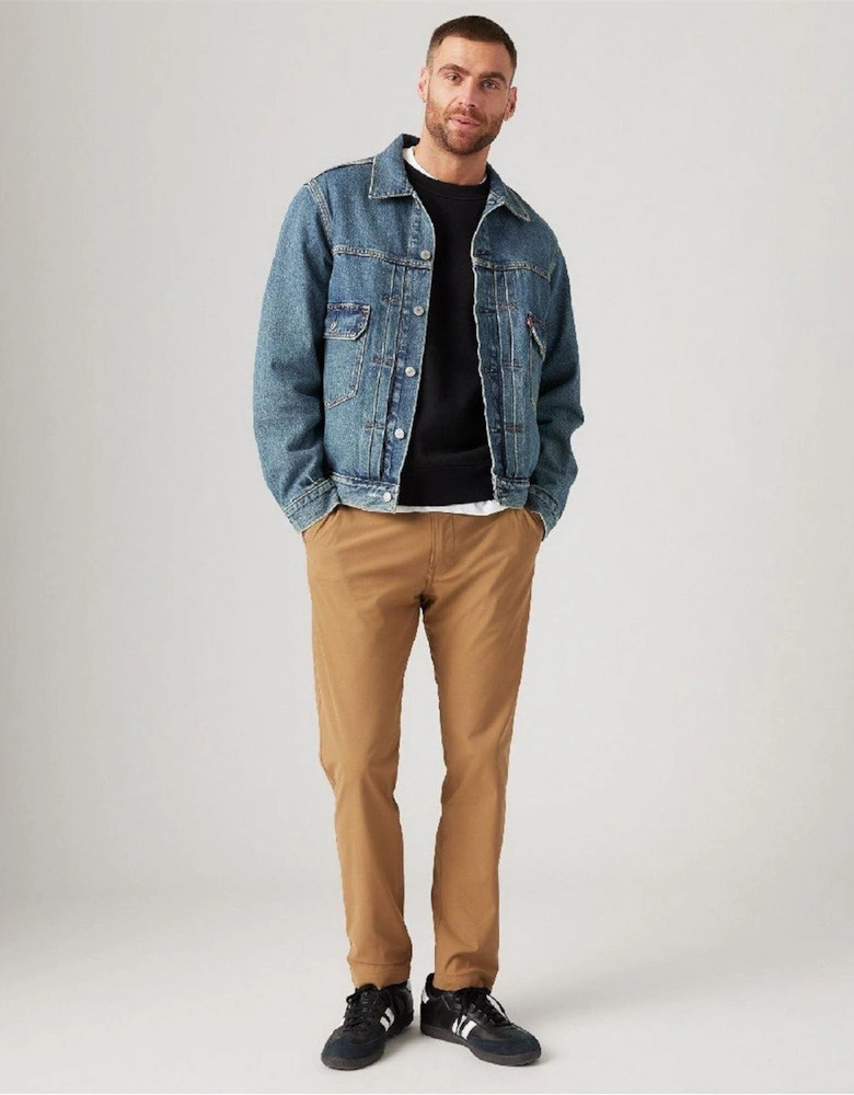 Solid Patterned Straight Chinos