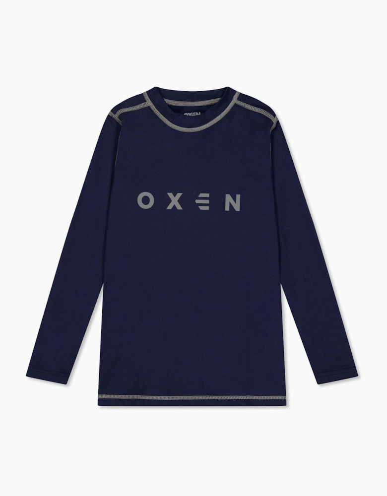Crew Neck Long Sleeve Snug Fit Athletic Top