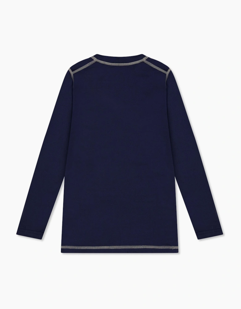 Crew Neck Long Sleeve Snug Fit Athletic Top