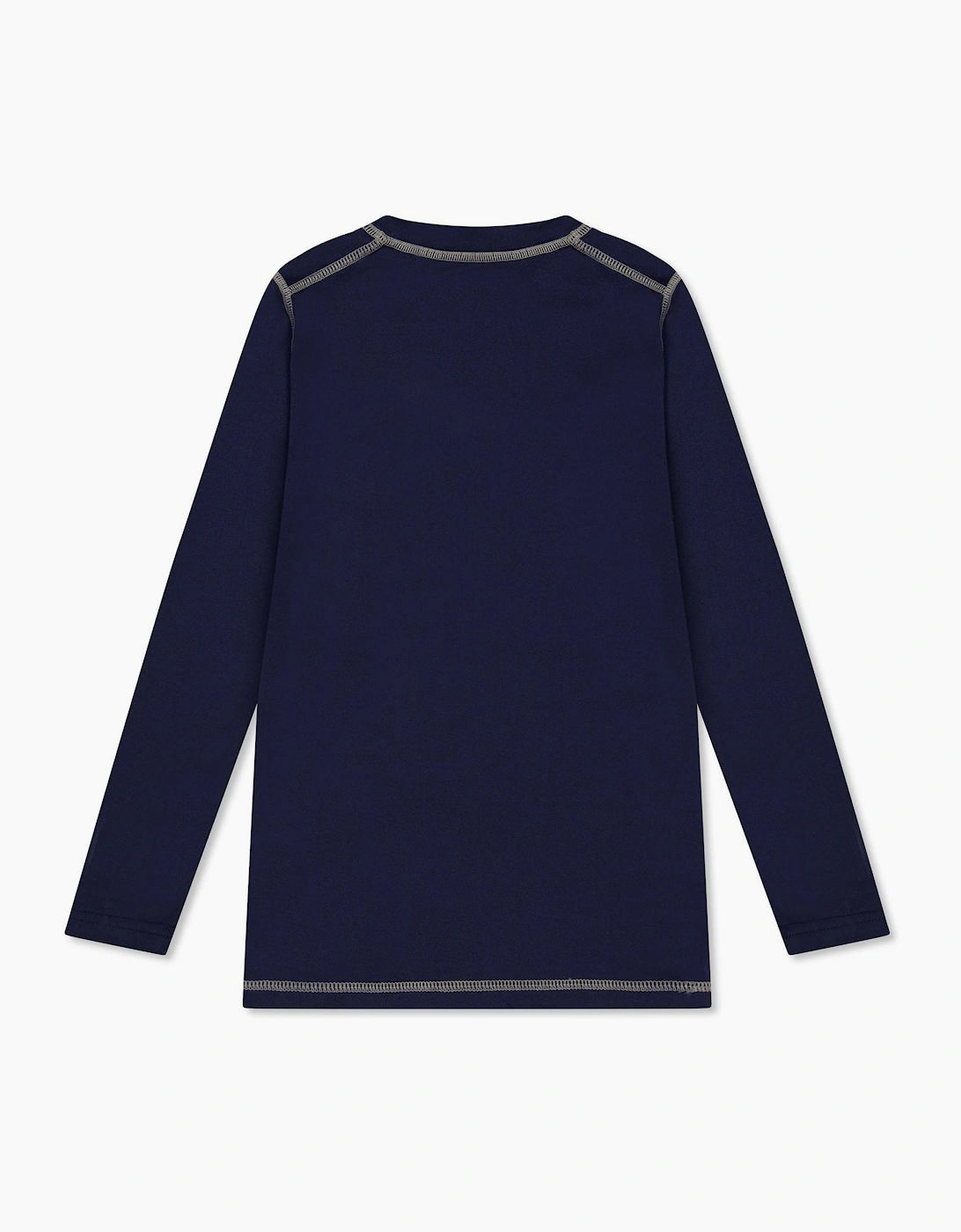 Crew Neck Long Sleeve Snug Fit Athletic Top