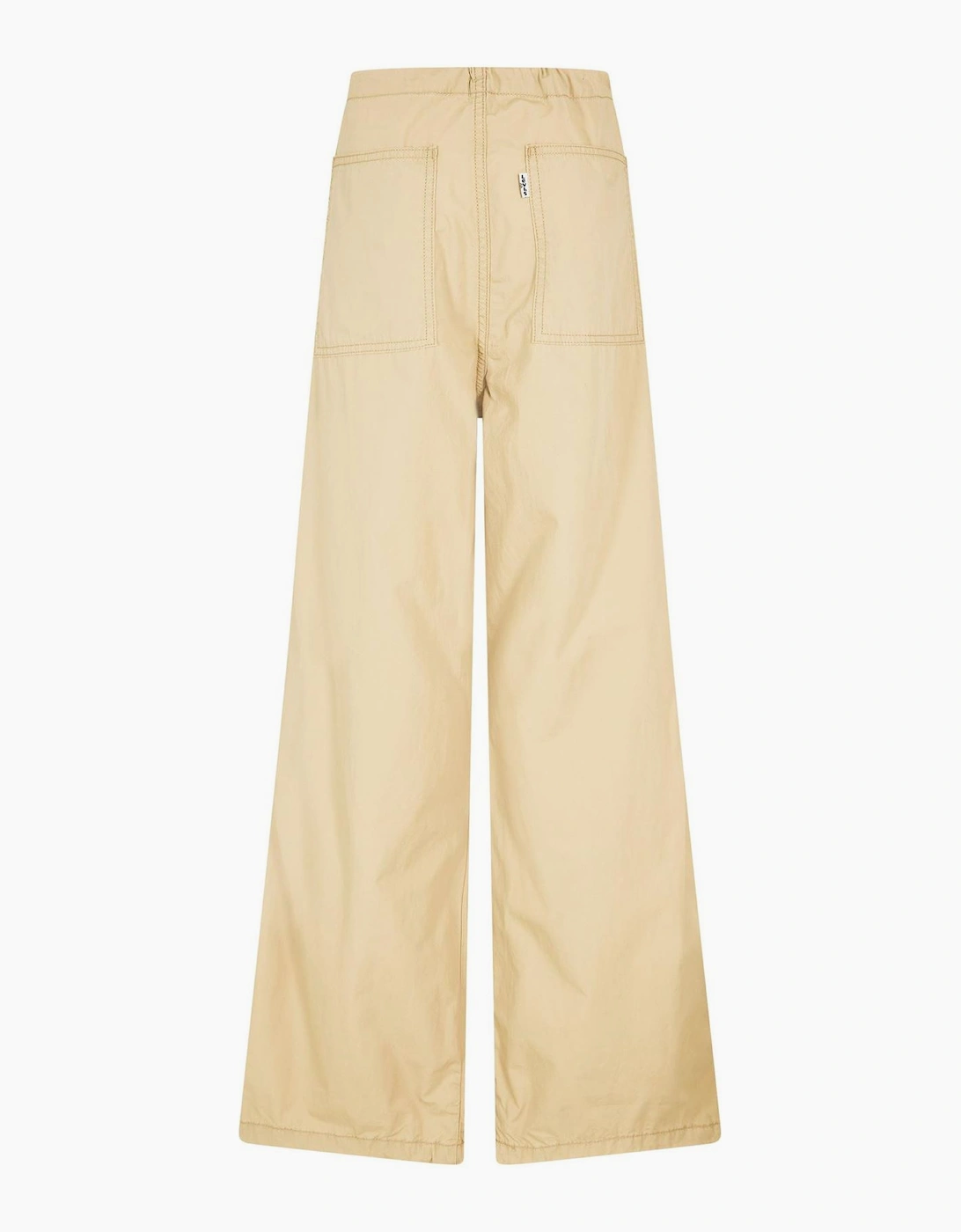 Solid Patterned Wide Parachute Pants