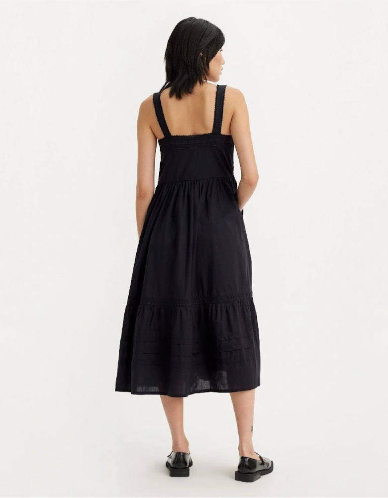Cici Square Neck Sleeveless Midi Dress