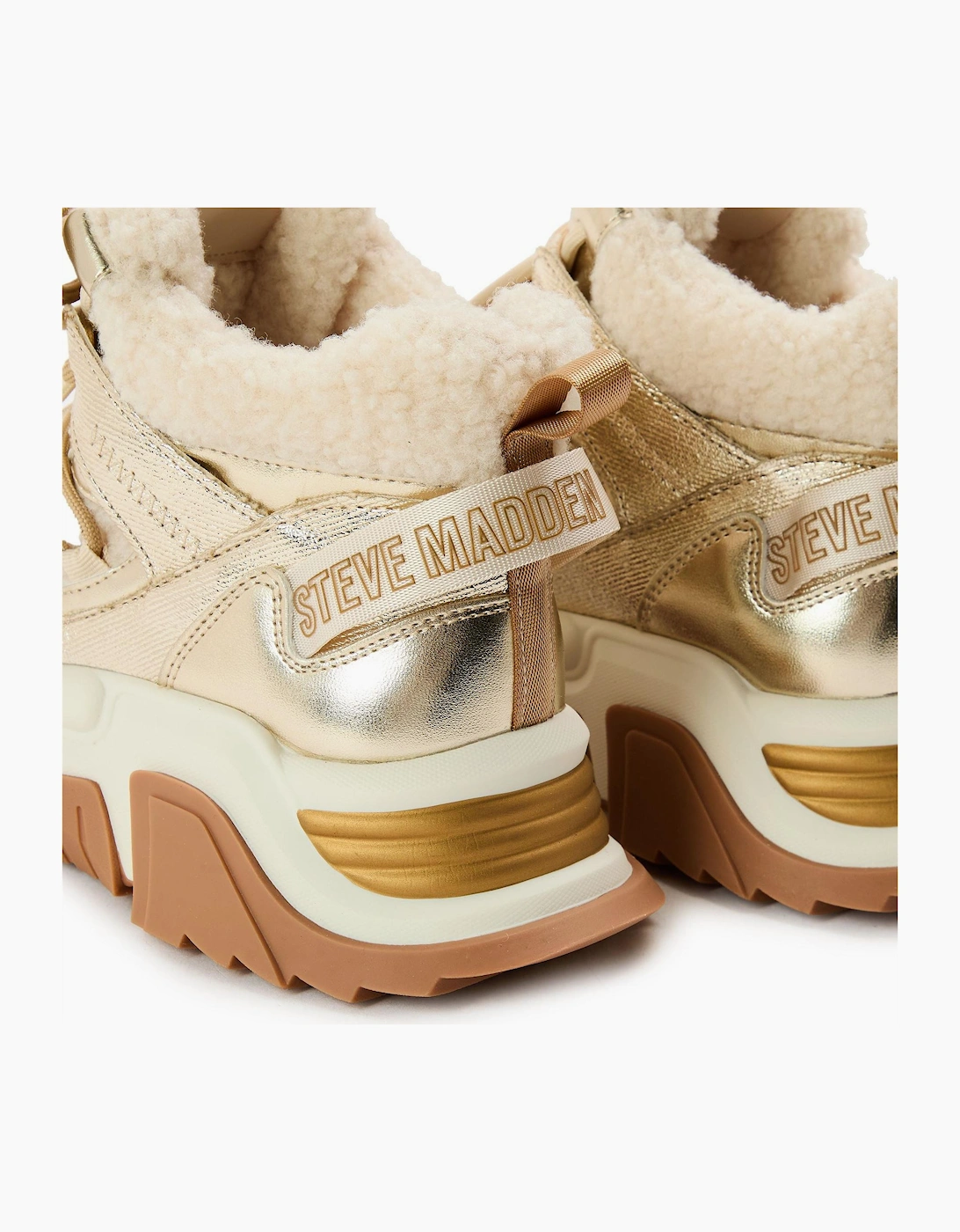 Kaboom Metallic Lace-Up Lug Sole Boots