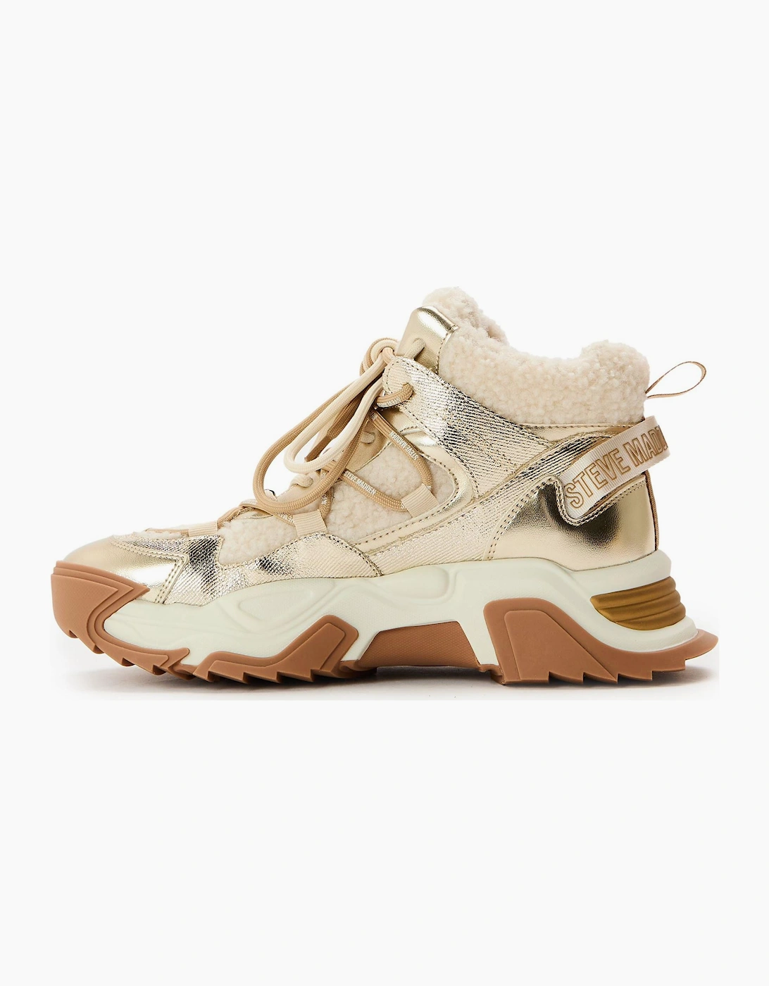 Kaboom Metallic Lace-Up Lug Sole Boots