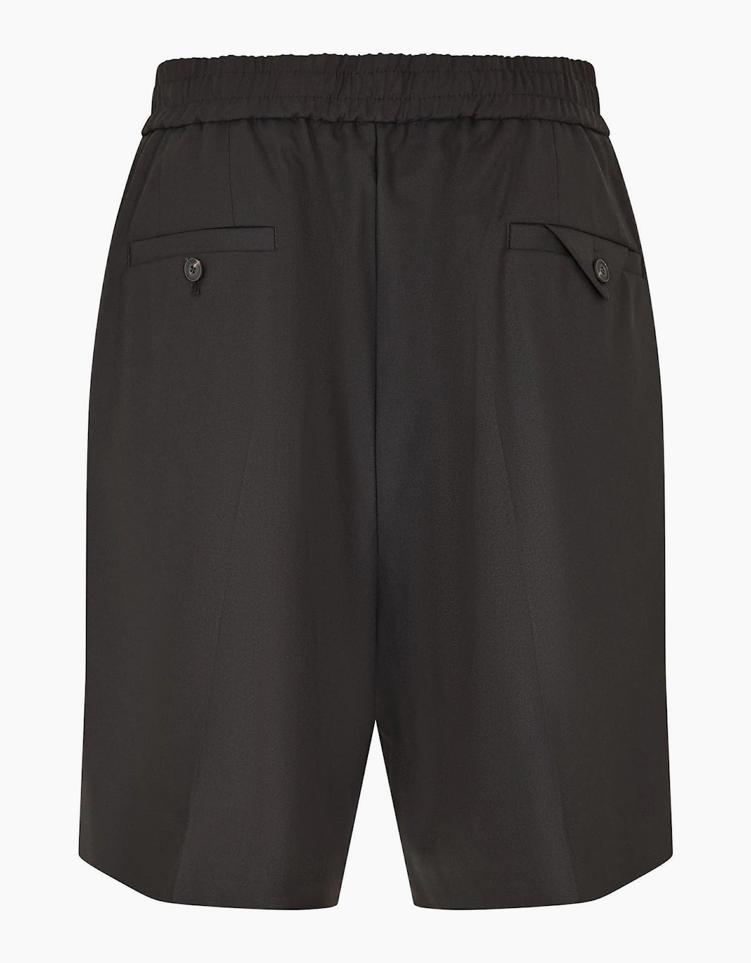 Solid Patterned Shorts with Elasticated Waistband, 3 of 2