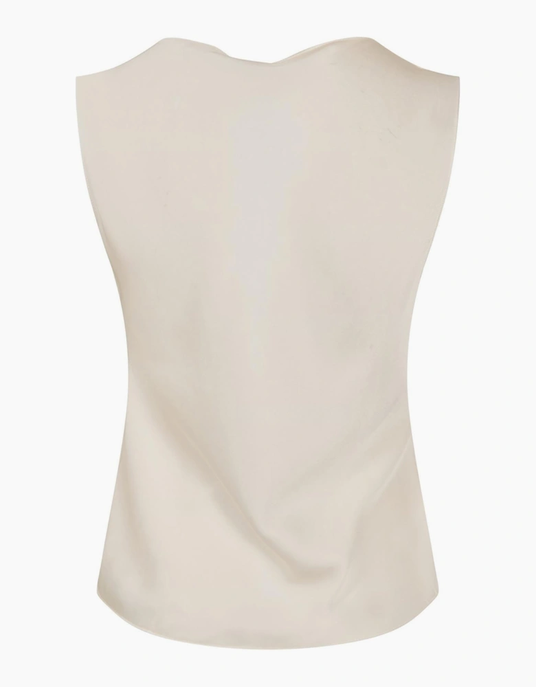 Cowl Neck Sleeveless Shell Blouse