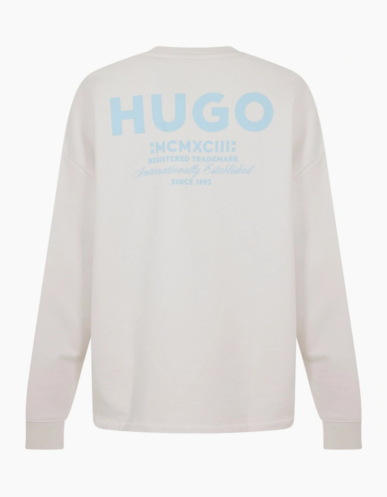 Crew Neck Ribbed Collar Long Sleeve Sweatshirt