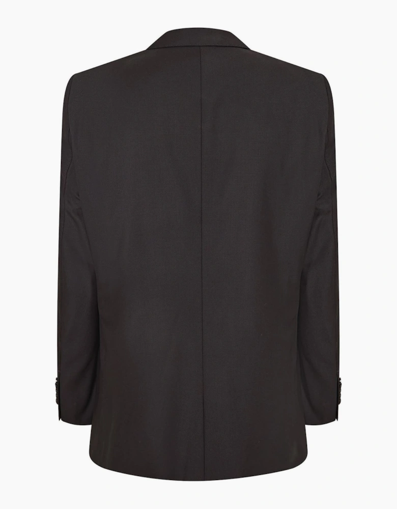 Solid Patterned Notch Collared Blazer with Flap and Chest Pocket