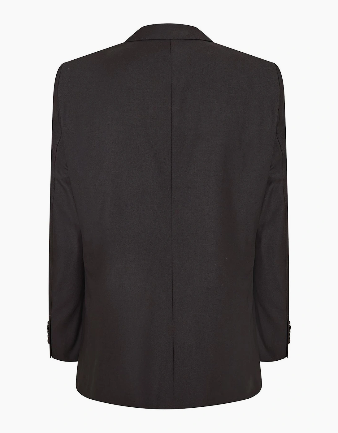 Solid Patterned Notch Collared Blazer with Flap and Chest Pocket