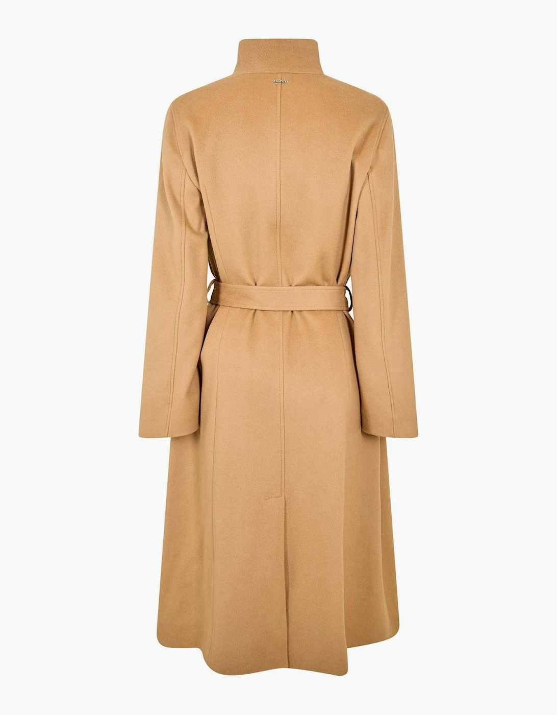 Solid Patterned Trench Coat with Chain