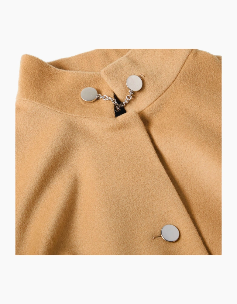 Solid Patterned Trench Coat with Chain