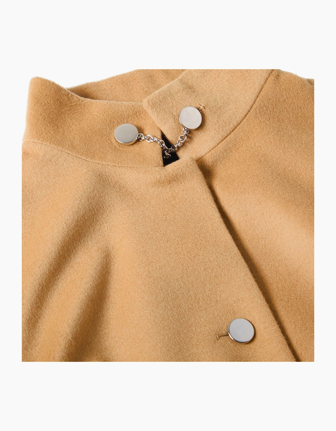 Solid Patterned Trench Coat with Chain