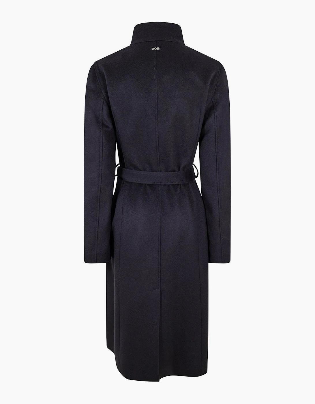 Solid Patterned Trench Coat with Chain