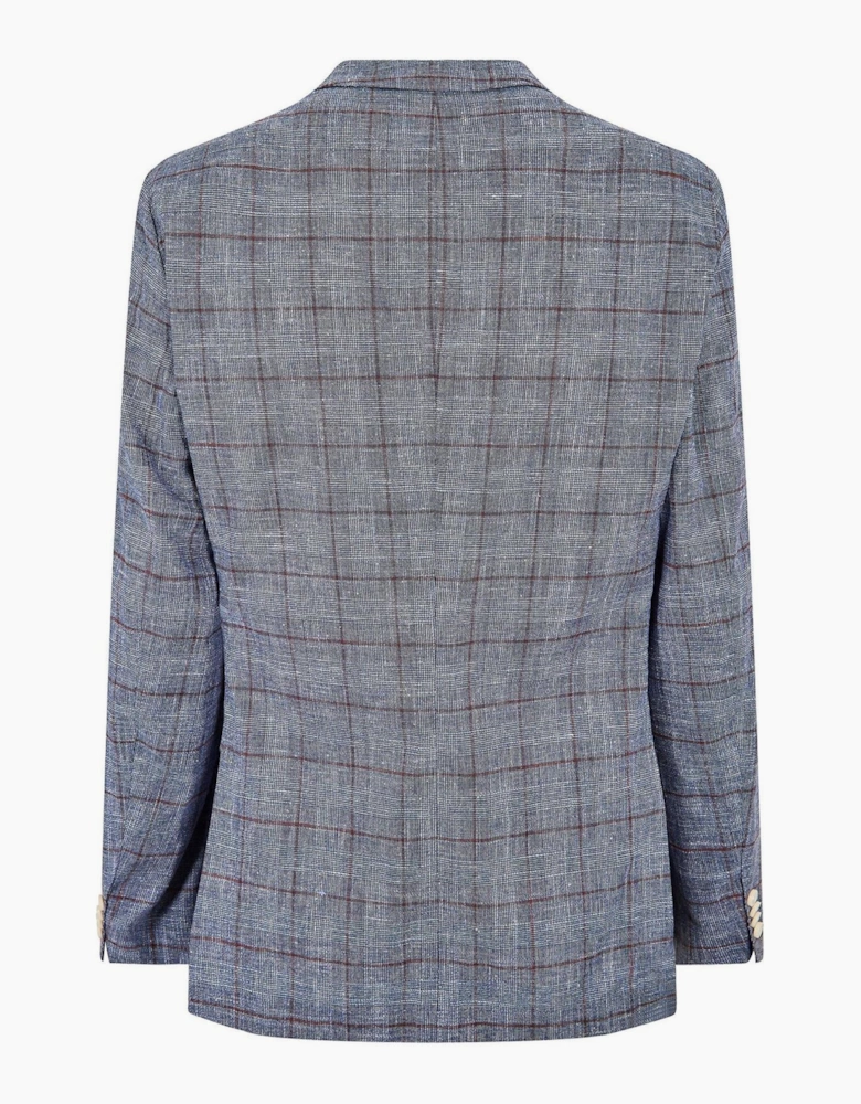 Plaid Patterned Notch Collared Waist Coat