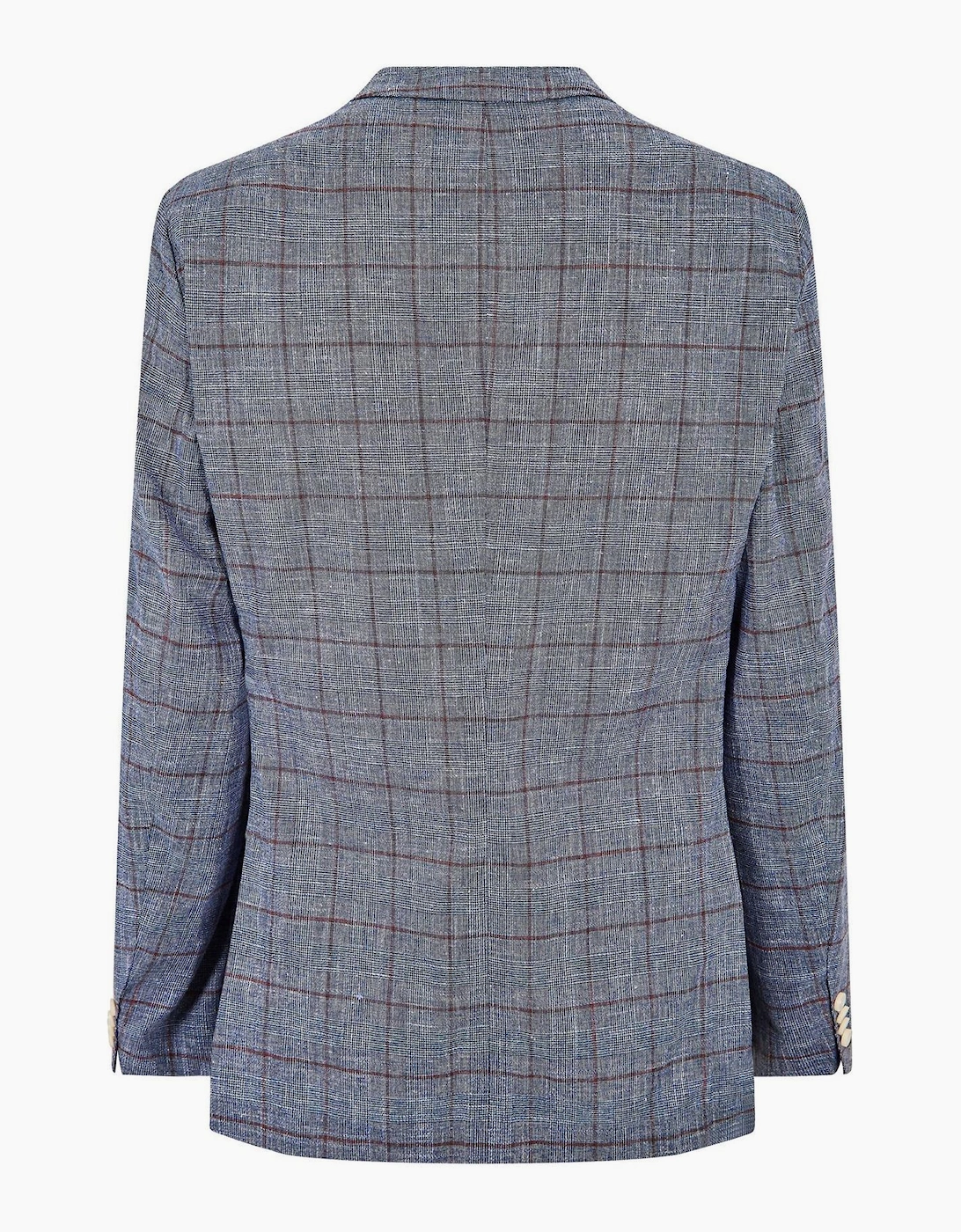 Plaid Patterned Notch Collared Waist Coat