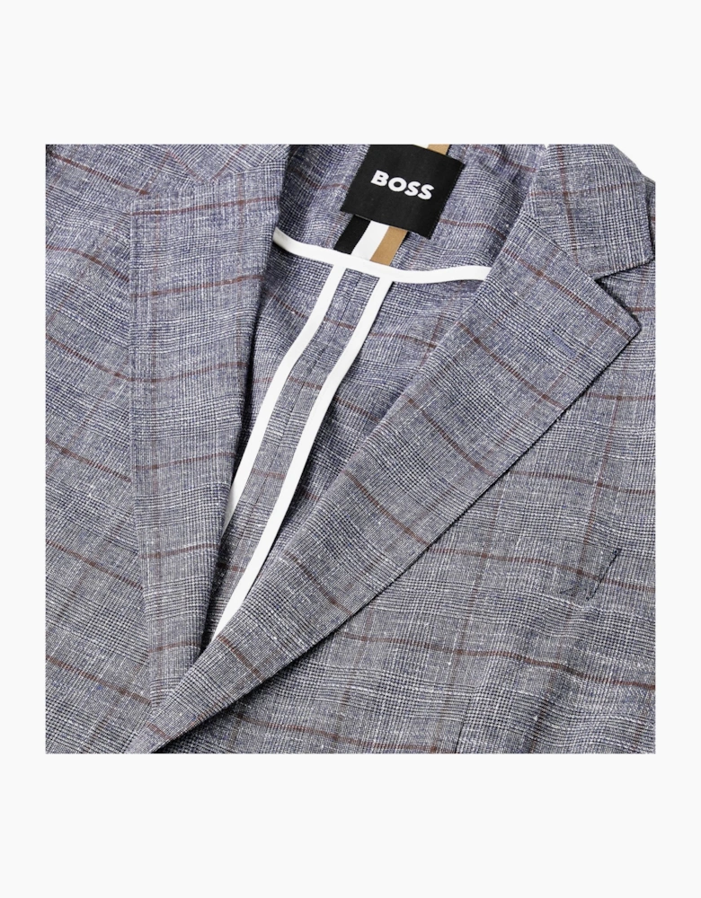 Plaid Patterned Notch Collared Waist Coat