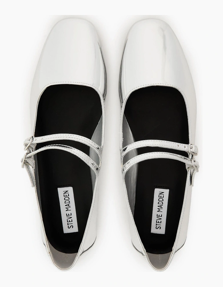Alisah Metallic Mary Janes Flats