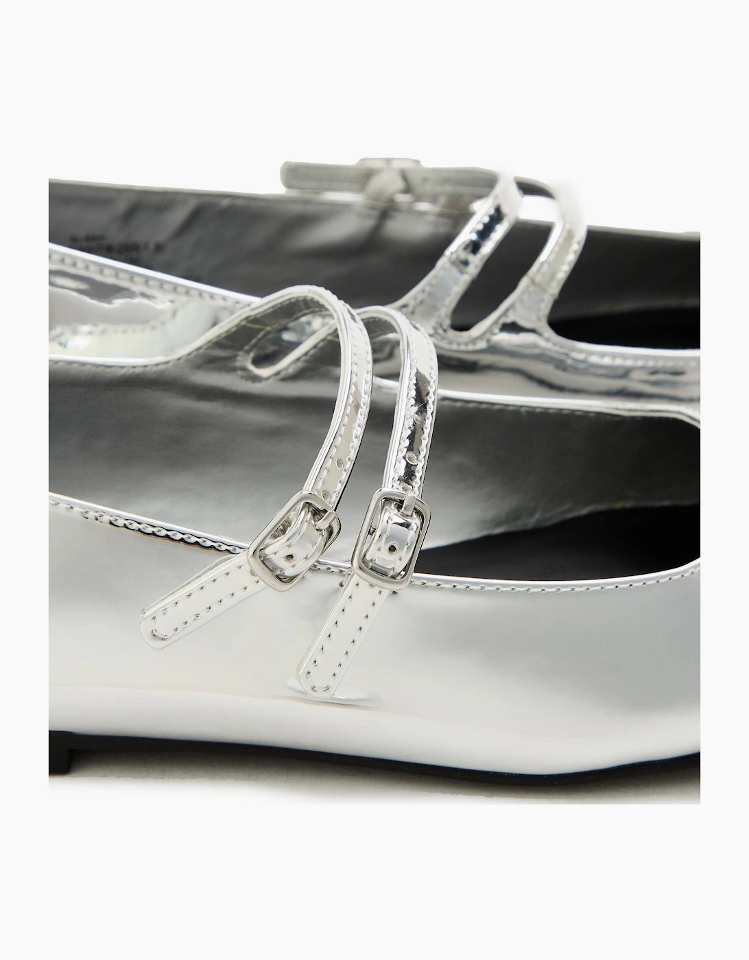 Alisah Metallic Mary Janes Flats