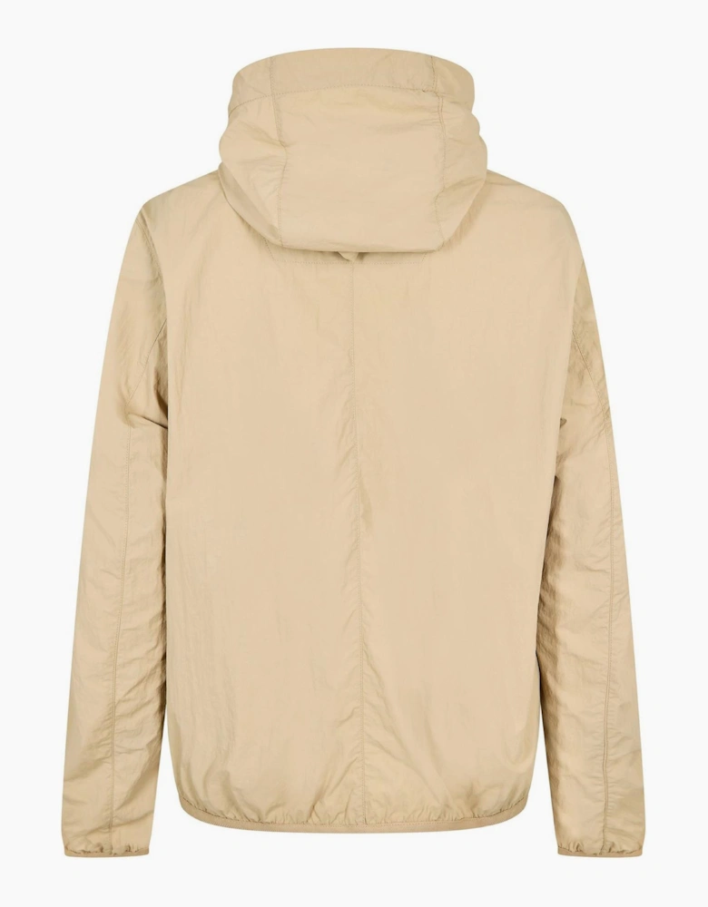 Cinder Hooded Neck Solid Patterned Rain Jacket with Zipped Pocket