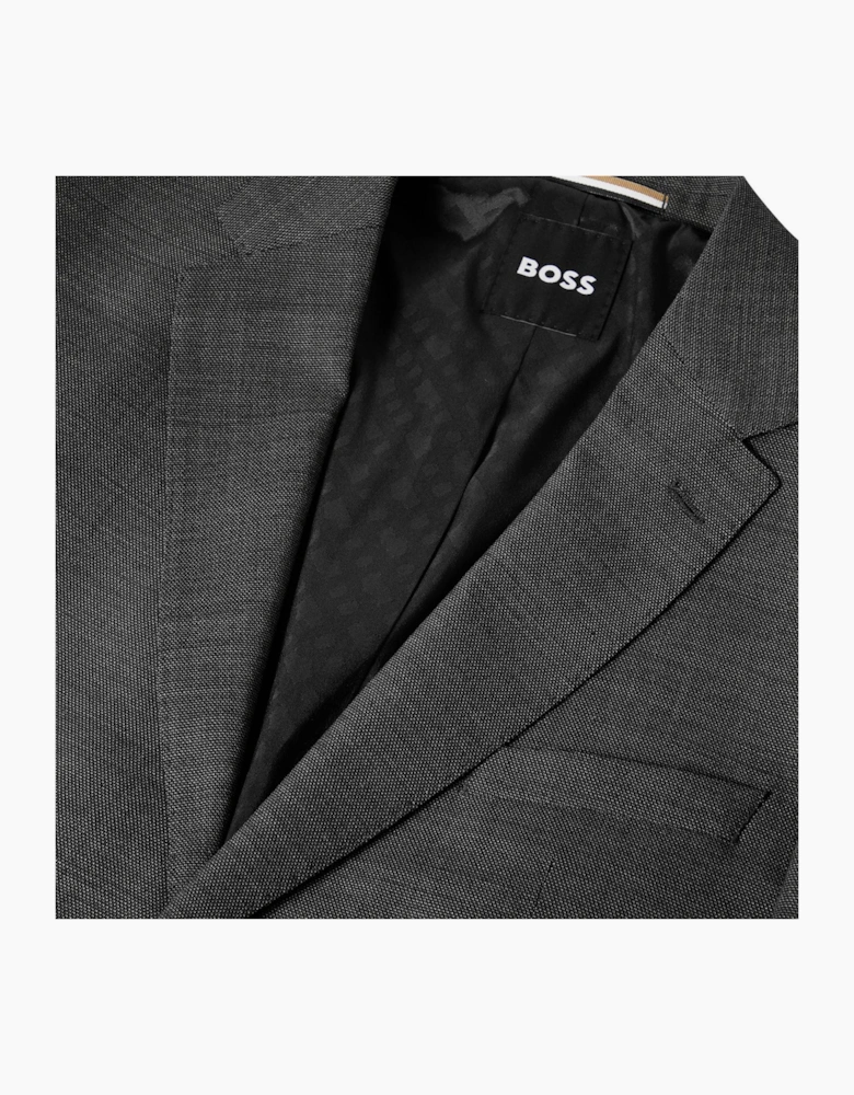 Jasper Solid Patterned Suit Jacket with Flap Pocket