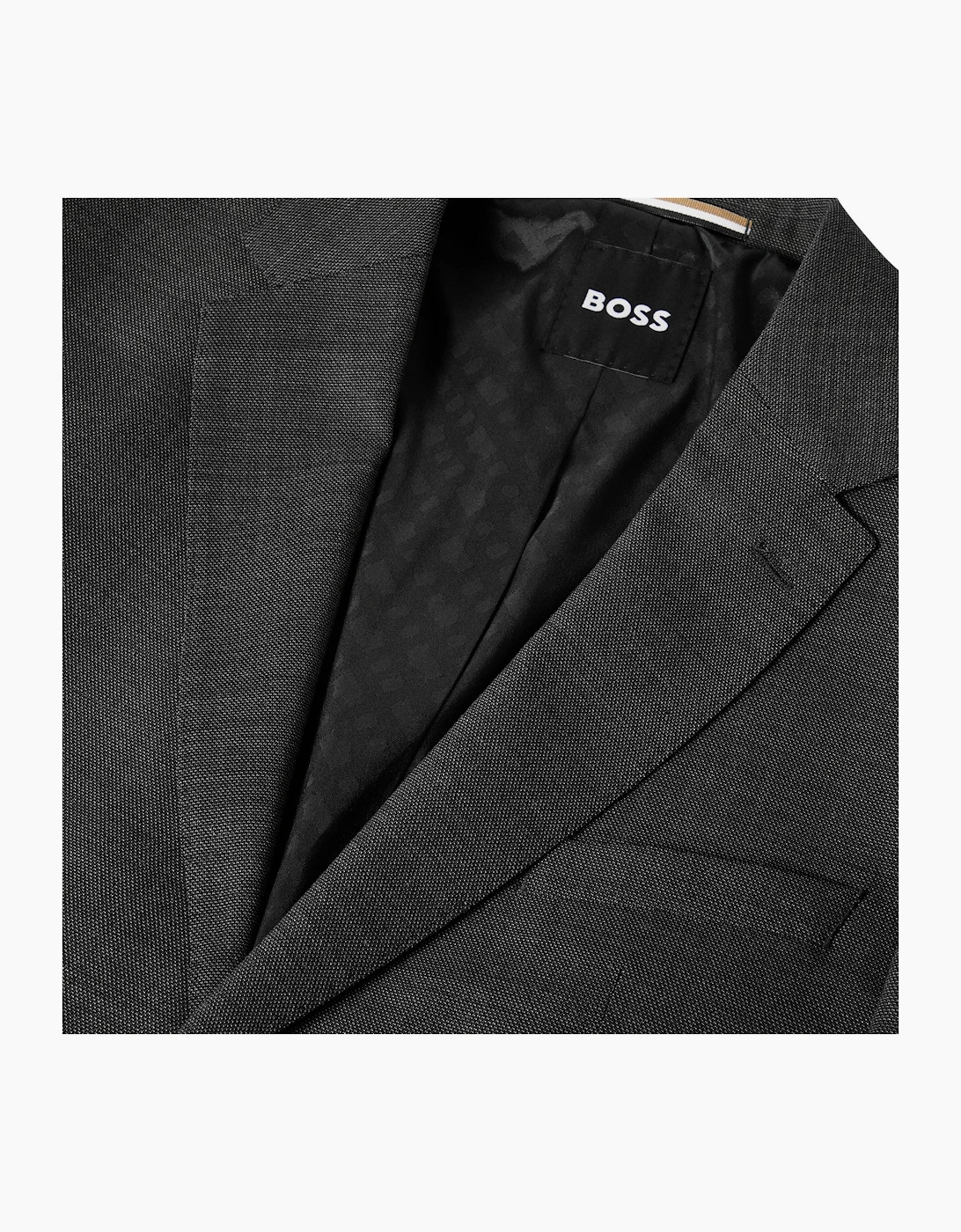 Jasper Solid Patterned Suit Jacket with Flap Pocket