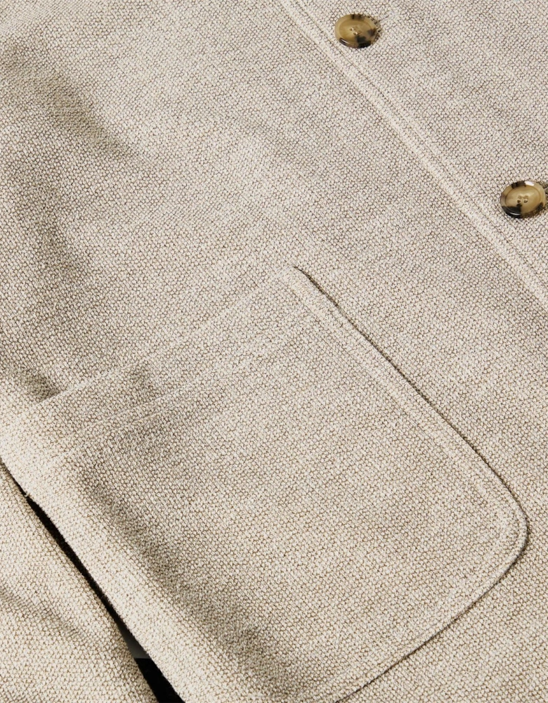 Carper Solid Patterned Shirt Jacket