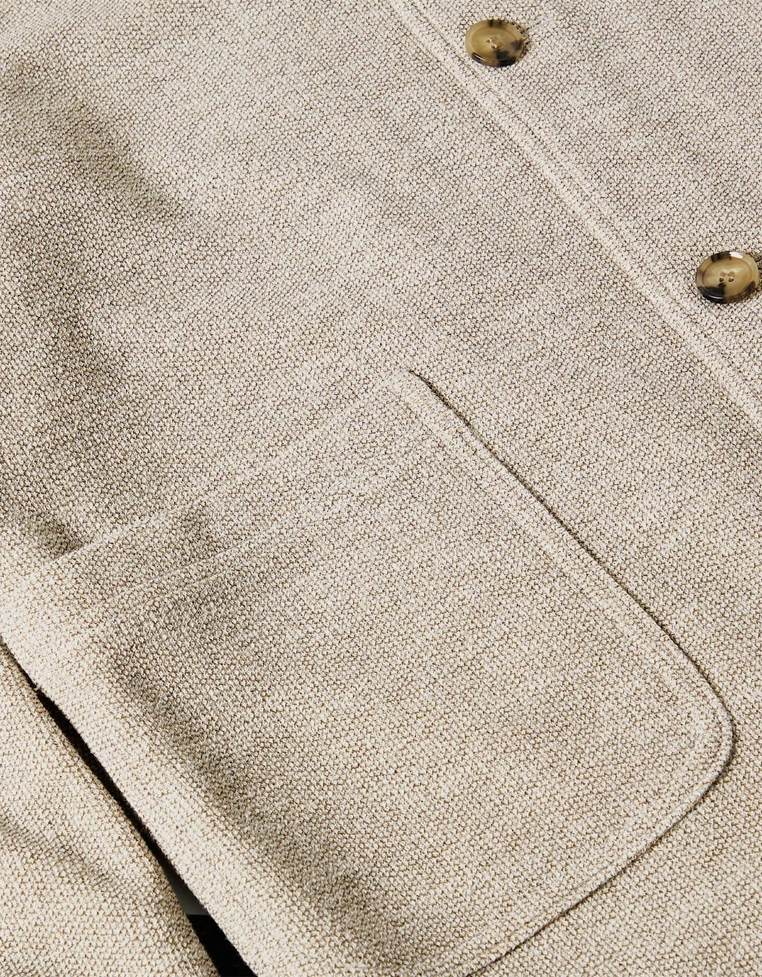 Carper Solid Patterned Shirt Jacket